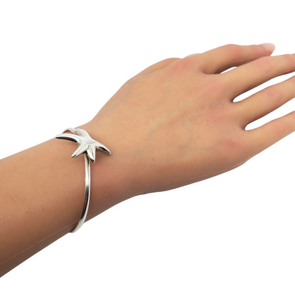 Hogan & Bolas Sterling Silver Starfish Bangle Bracelet #21006 - Picture 10 of 11